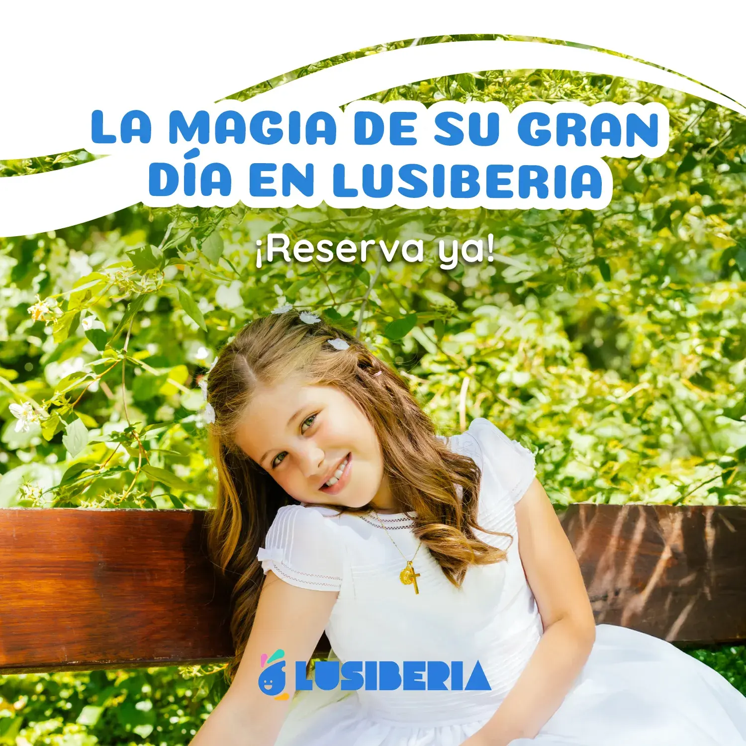 Niña vestida de comunión